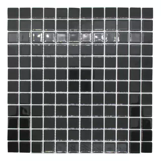 Pastilha De Vidro Para Cozinha Cristal Lisa 30x30cm Preto