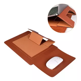 Funda De Eco Cuero Con Soporte Para Macbook Y Notebook 13  