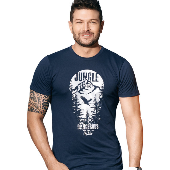 Camiseta Adulto Masculino Azul Oscuro Marketing  Personal