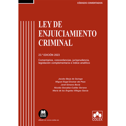 Ley De Enjuiciamiento Criminal - Codigo Comentado, De Vv.aa.3. Editorial Colex, Tapa Blanda En Español