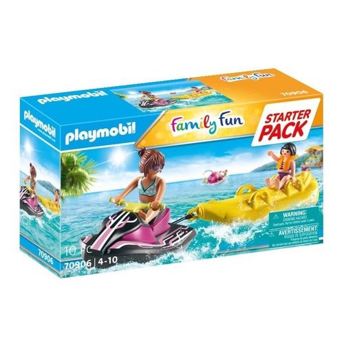 Figura Para Armar Playmobil Family Sun Moto De Agua Con Bote Cantidad de piezas 10