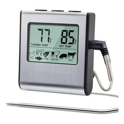 Termómetro Digital Lcd Cocina Con Sonda Carnes Premium