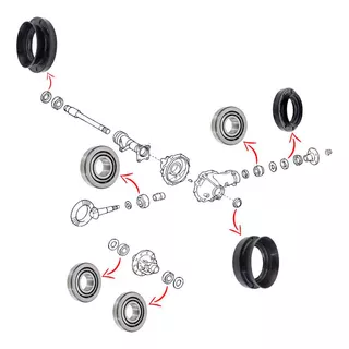 Jg Rolamento Retentor Diferencial Dianteiro Hilux 2005/2015