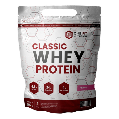 Classic Whey Protein - Doypack - One Fit Nutrition Sabor Frutilla