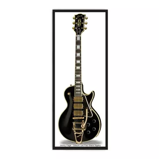 Quadro E Moldura Guitarra Gibson Jimmy Page Tam 100x40cm