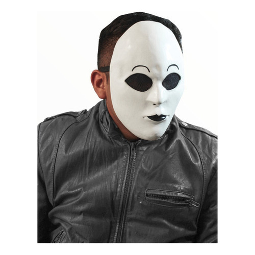 Máscara De Terror White Mask Halloween Ghoulish Creepypasta Color Blanco