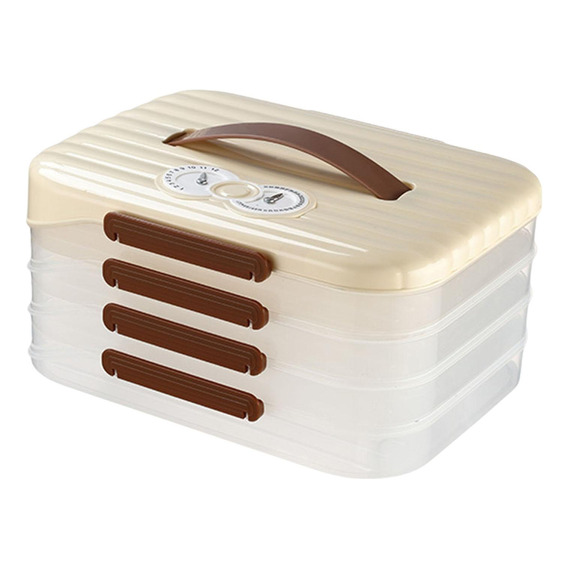 Caja De Almacenamiento Para Dumplings, Refrigerador, 4 Capas