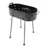 Parrilla móvil Tromen Duomo Oval 95.4cm de ancho 1.01m de alto 72cm de profundidad negra