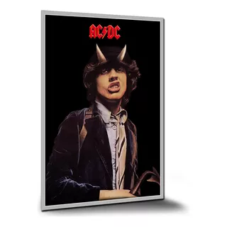 Poster Acdc Angus Young Back In Black Pôsteres Placa A2 D
