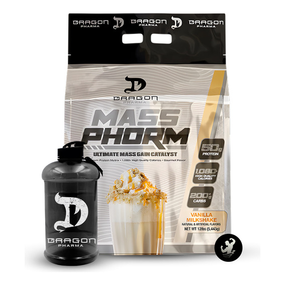 Massphorm 12 Lb Dragon Pharma, Ganador De Peso Sabor Vanilla Milkshake