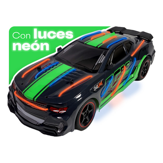 Carro A Control Remoto Con Luces De Neon Auto Rc Racing Fast Car Carreras Rc 15 Km/h Escala 1:12