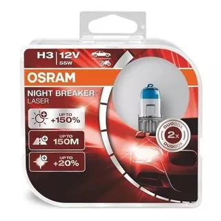 Osram H3 Night Breaker Laser 64151nl 150% Mas Luz
