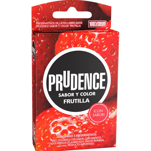 Preservativos Prudence® Sabor Frutilla X 3