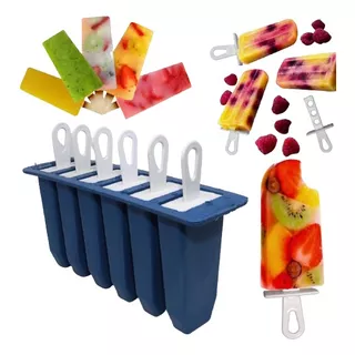 Forma De Picolé 6 Sorvetes Picoleteira Bicholé Paleta Palito