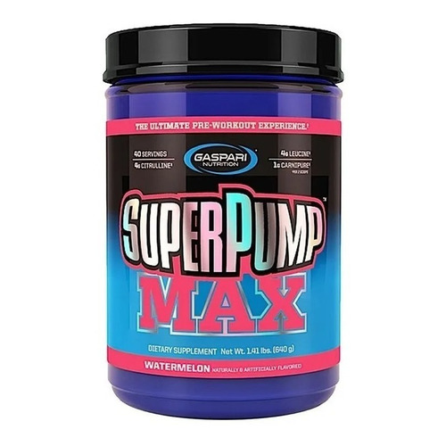 Pre Entreno Gaspari Super Pump Max 40 Serv Mercado Envios Sabor Blue raspberry