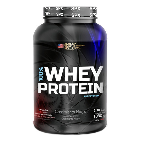 Suplemento en polvo SPX Nutrition Max  100% Whey Protein proteína sabor strawberry american cream en pote de 1.08kg