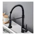 Canilla Grifo Monocomando Flexible Extensible Cocina Mesada Negro Mate