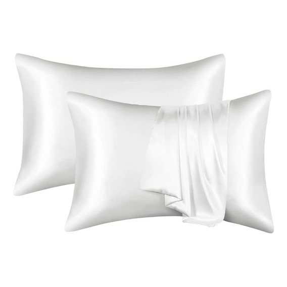 X2und Fundas Para Almohadas Satin 70x50 Color Blanco