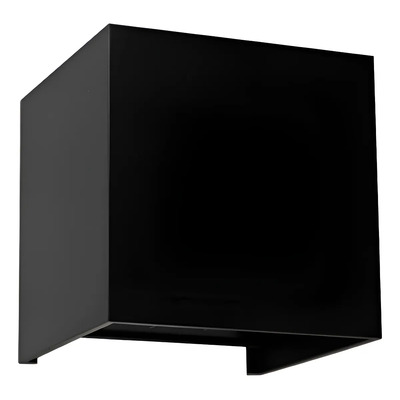 Aplique Led Exterior Queen Bidireccional Negro Luz Desing Negro Exterior/interior