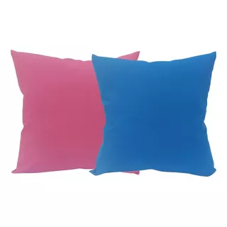 Almohadones Colores Lisos 40x40cm Pack X 2 Unidades