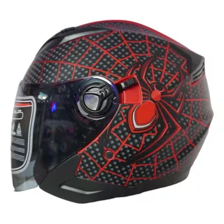 Casco Moto Edge Marvel Miles Morales Spiderman 3/4