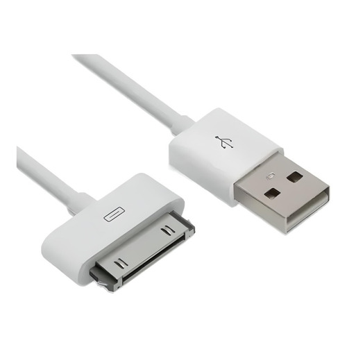 Cable cargador USB de 30 pines para iPhone 2, 3, 4, 4s, iPad 2, 3 I, color blanco