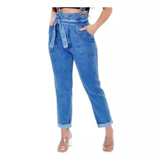 Jardineira Jeans Feminina Macacão Calça Feminina Salopete