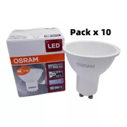  Pack X10 Lámparas Osram Led Dicro Par 16 10w Fría 110º- E A