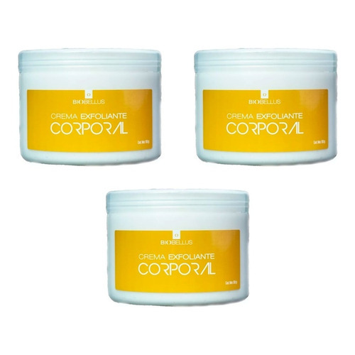  3 Crema Exfoliante Corporal - Biobellus 500g Tipo de envase Pote Fragancia Corporal Tipos de piel Normal