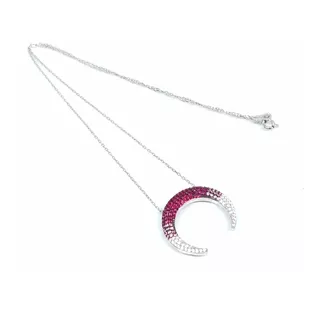 Collar Plata Fina Turca 0.925 Forma Luna