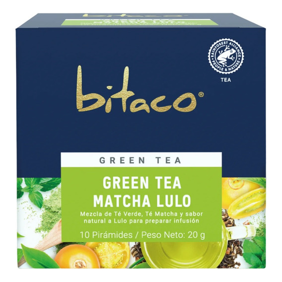 Té Verde Matcha Lulo - Bitaco - Caja × 10 Bolsitas