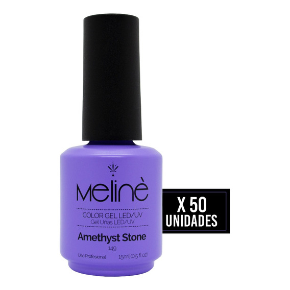 Meline X50 Esmaltes Gel On-off Color Semipermanente Uñas 6c