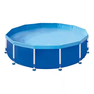 Piscina Estructural Redondo Mor 001008 Con Capacidad De 5500 Litros De 3.02m De Largo X 3.02m De Ancho De 3.02m De Diámetro  Azul