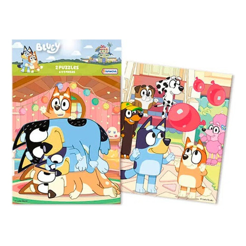 Bluey Rompecabezas 6 Y 9 Piezas Grandes Puzzle Didactico