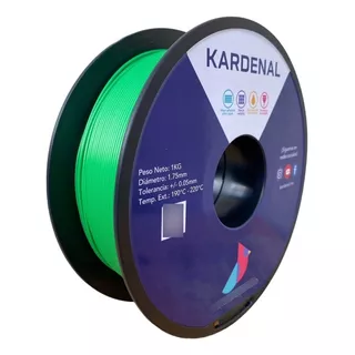 1 Kg 1.75mm Filamento Pla Premium Kardenal Color Verde