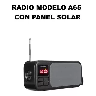 Corneta Bluetooth Radio Mod.a65 Con Linterna Y Panel Solar