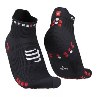 Meia De Compressão Compressport Run V4.0 Cano Curto - Preta