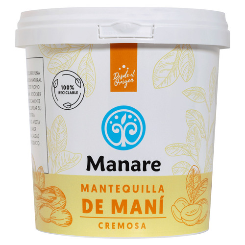 Mantequilla De Mani 1 Kg / 100% Maní Tostada / Manare