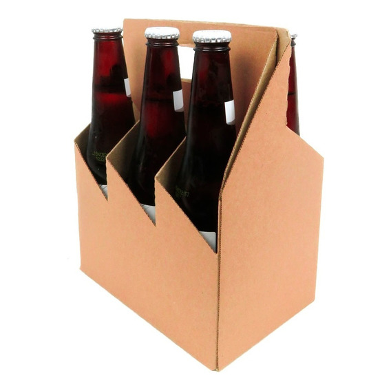 Caja De Cartón Para 6 Cervezas. Six, F/ E
