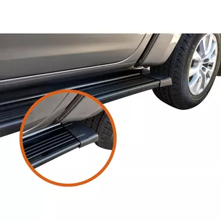 Estribos De Aluminio Hilux 2016 En Adel Negro Cabina Simple 