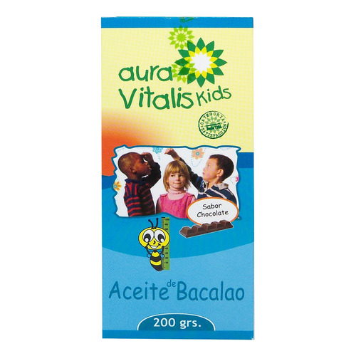 Jarabe Aceite De Bacalao Niños Omega 3 Vitamina A Y D 200grs Sabor Chocolate