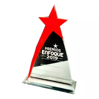 Placa De Acrílico, Trofeos, Premios Estrella Red
