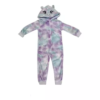 Pijama Kigurumi Unicórnio Glitter Infantil Capuz Microfibra