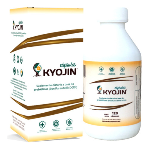 Probioticos+prebióticos Kyojin, Capsulas X120, Rinde 4 Meses Sabor Neutro