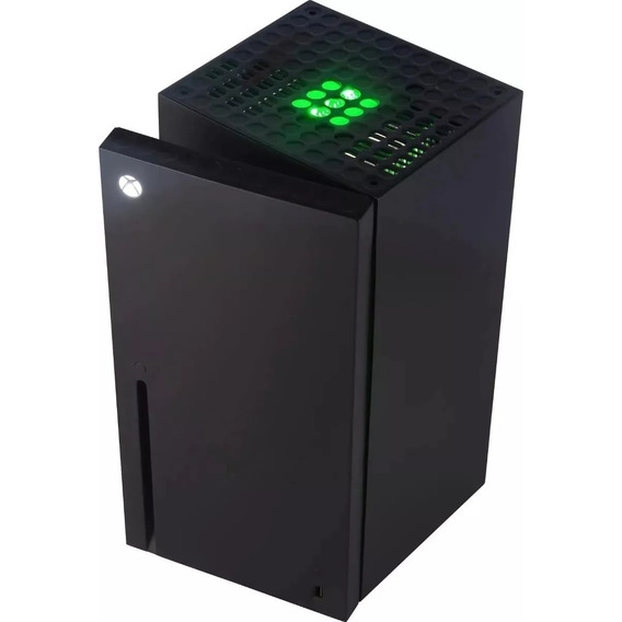 Xbox Series X Mini Refrigerador 8 Latas Capacidad Con Luz Color Negro