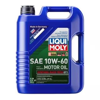 Liqui Moly Aceite Sintético 10w60 Race Tech Gt1 Turbos Bmw M