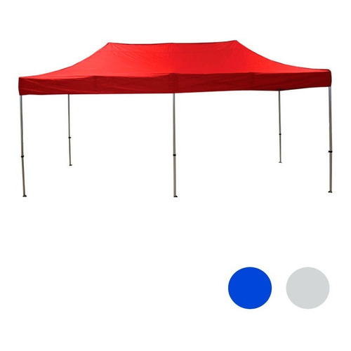 Toldo Plegable 3x6 Acero Reforzado Calidad Industrial Color Rojo