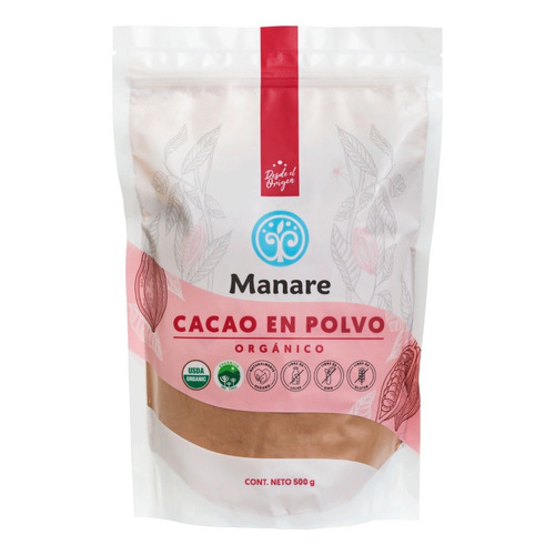 Cacao En Polvo Orgánico 500 G - Manare