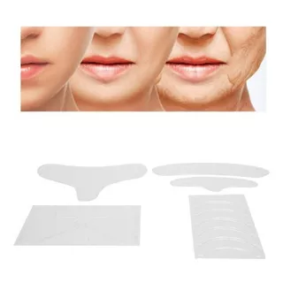 O Adesivo Facial De Silicone Anti-rugas De 11 Peças Pode Ser Usado