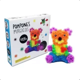 Juego Encastre Pompones Mágicos X 400 Piezas Marca Lookmania